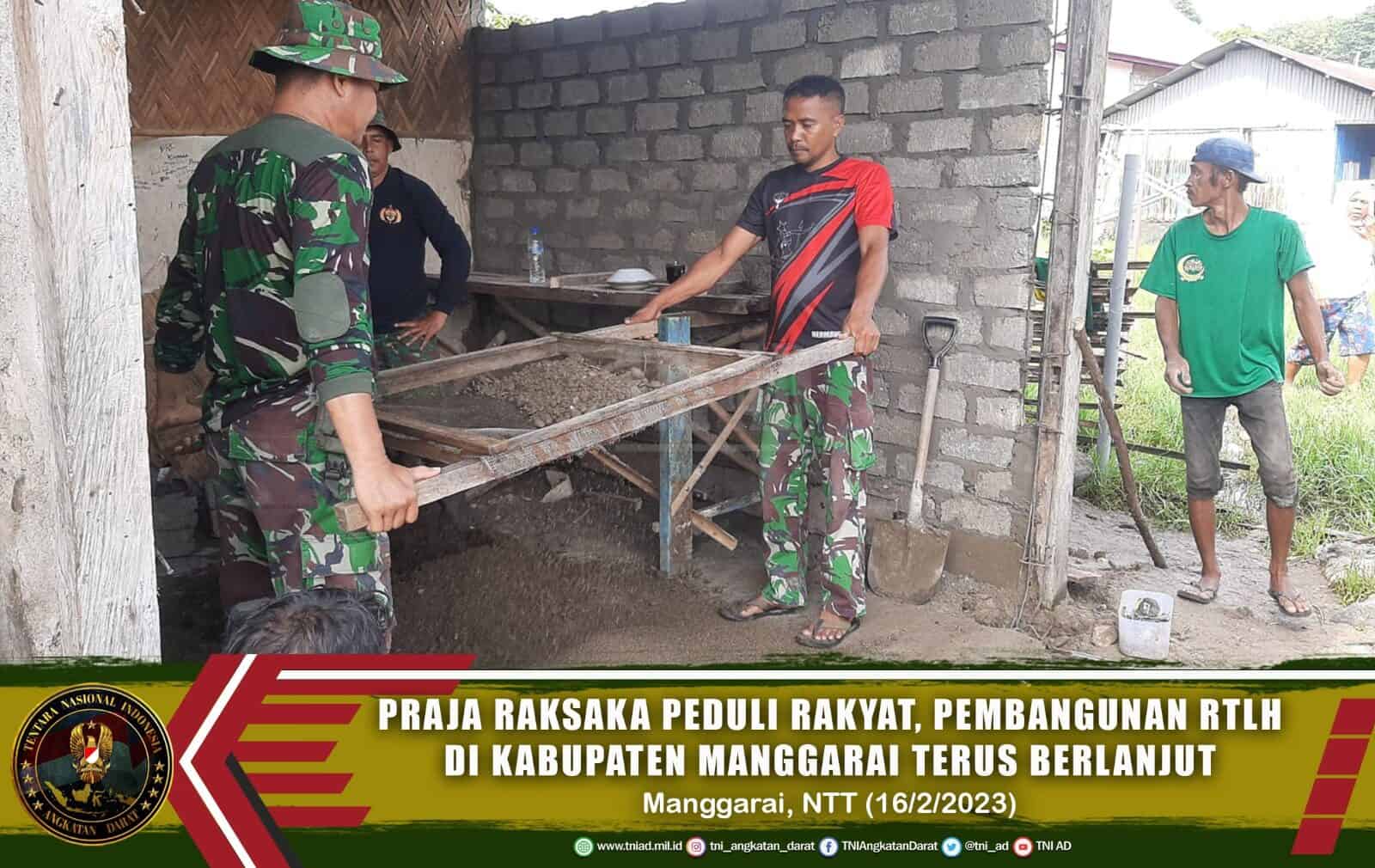 Praja Raksaka Peduli Rakyat, Pembangunan RTLH di Kabupaten Manggarai Terus Berlanjut