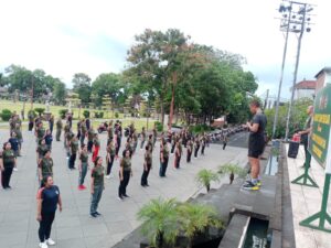 Sehat Bugar Bersama King of Sparko, Ini yang Dilakukan Dandim kepada Pol PP dan Damkar Gianyar