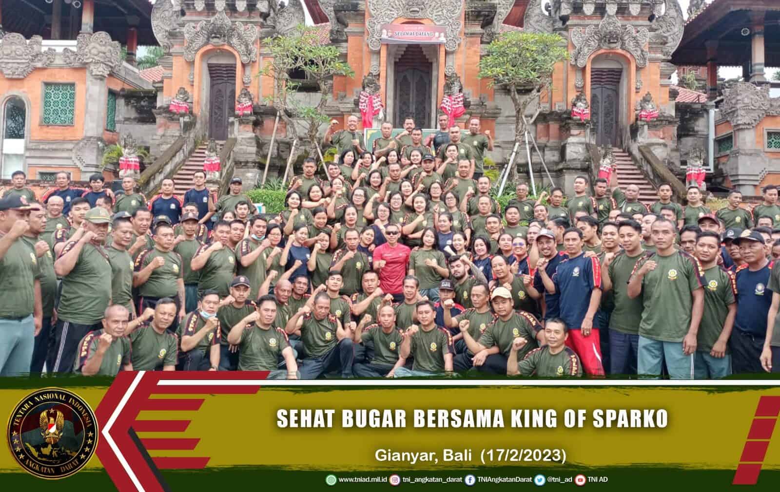 Sehat Bugar Bersama King of Sparko, Ini yang Dilakukan Dandim kepada Pol PP dan Damkar Gianyar