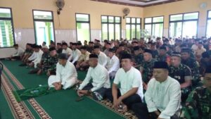 Anggota Kodim 0802/Ponorogo Ikuti Istighatsah Kubro Dalam Rangka Isra Miraj Nabi Muhammad SAW Tahun 2023
