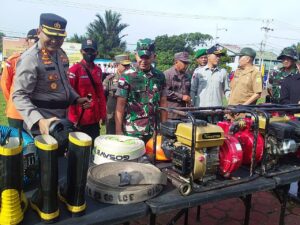 Komandan Kodim 1208/Sambas Hadiri Apel Antisipasi Karhutla di Wilayah Hukum Polres Sambas