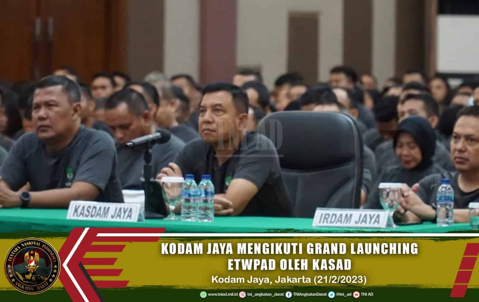 Kodam Jaya Mengikuti Grand Launching ETWPAD Oleh Kasad