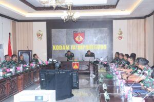 Pangdam IV/Diponegoro Pimpin Taklimat Awal Audit Kinerja Komando Satuan TNI di wilayah Jateng dan DIY periode I TA. 2023