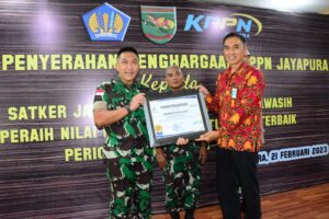 Satker Jajaran Kodam Cenderawasih Raih Penghargaan Dari KPPN Jayapura