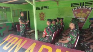 Satgas Yonarmed 1 Kostrad Terima Kunjungan Tim Wasops Mabesad