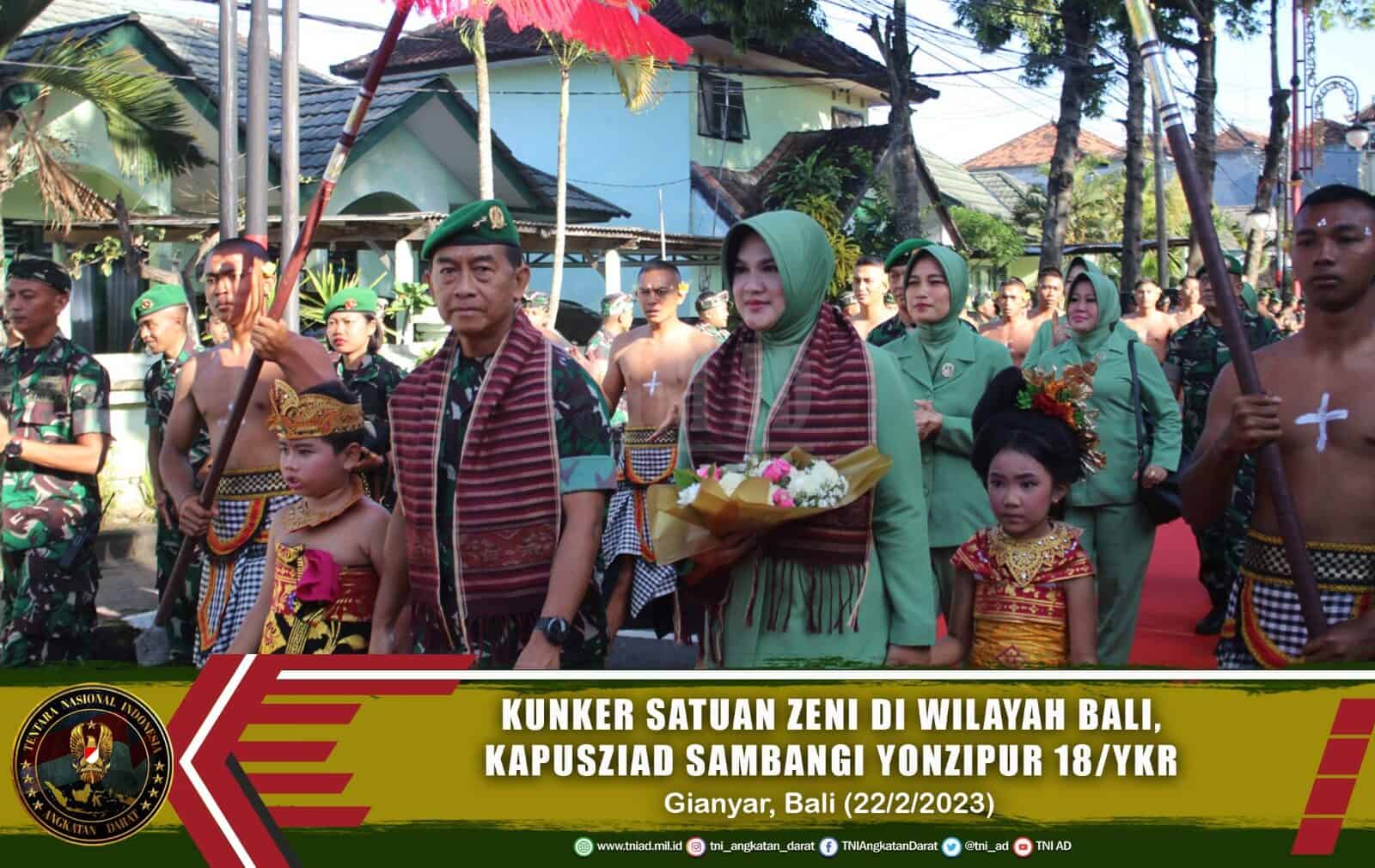 Kunker Satuan Zeni di Wilayah Bali, Kapusziad Sambangi Yonzipur 18/YKR