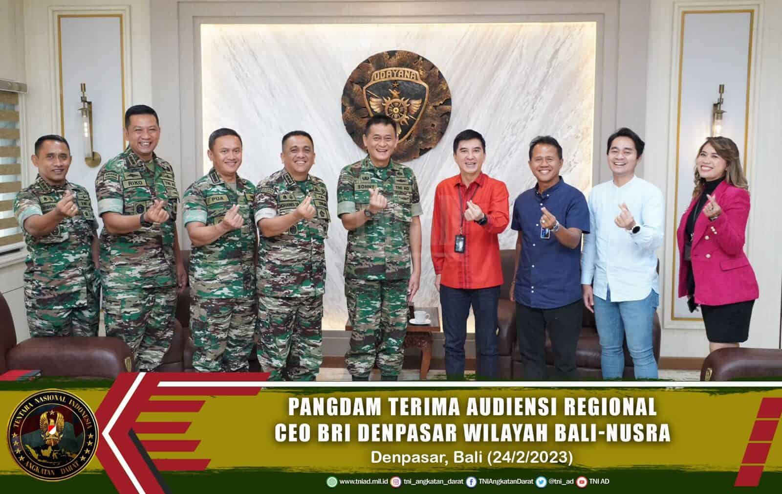 Pangdam Terima Audiensi Regional CEO BRI Denpasar Wilayah Bali-Nusra