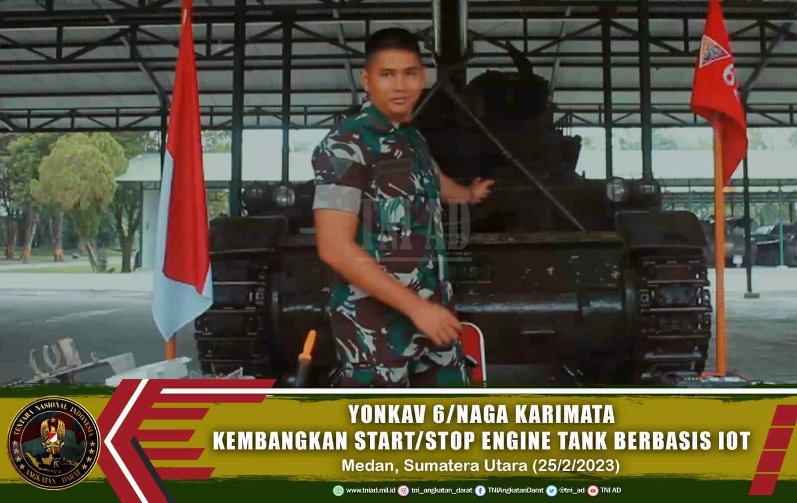Yonkav 6/Naga Karimata Kembangkan Modul Start/Stop Engine Tank Berbasis IOT