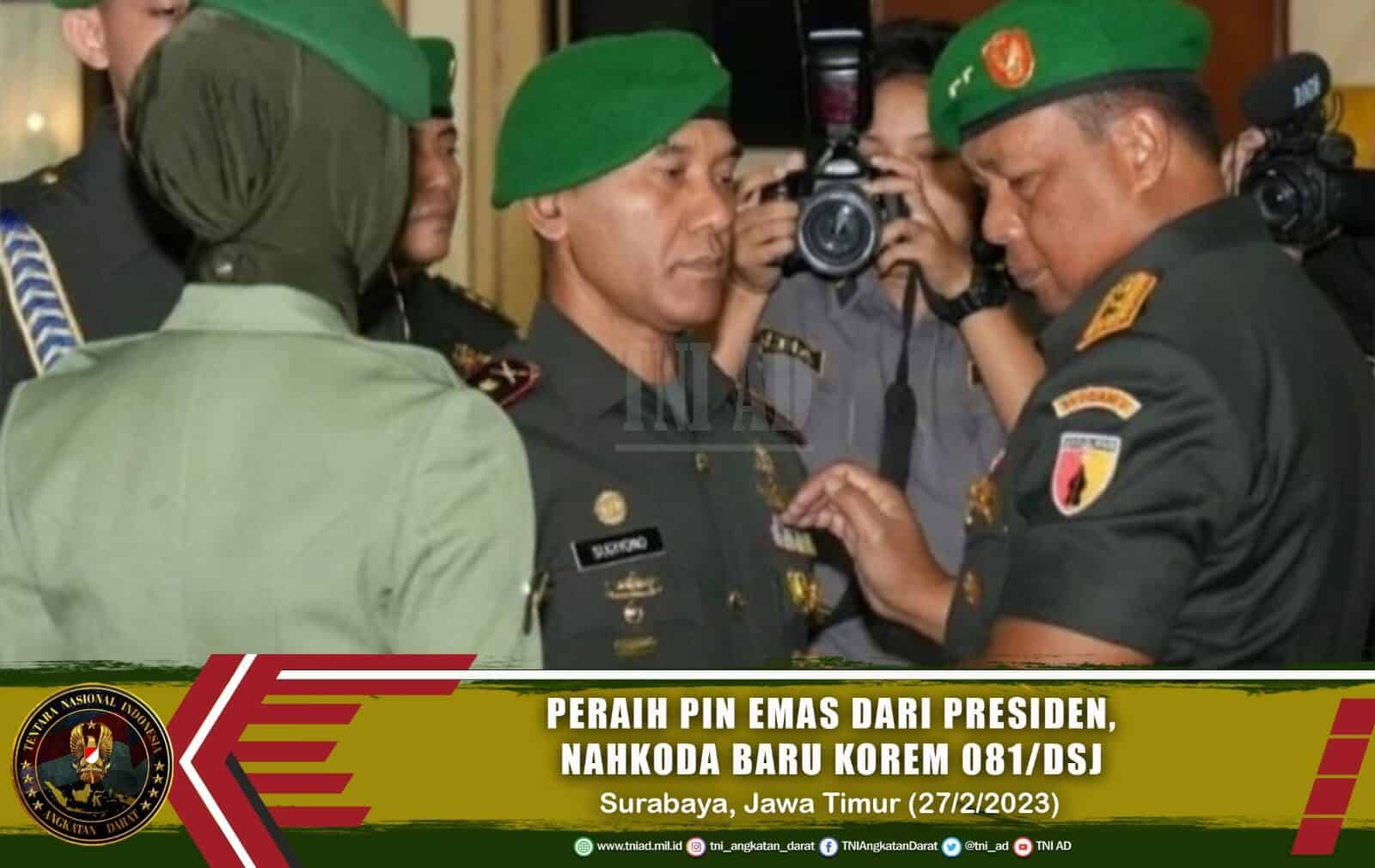 Peraih Pin Emas dari Presiden, Nahkoda Baru Korem 081/DSJ