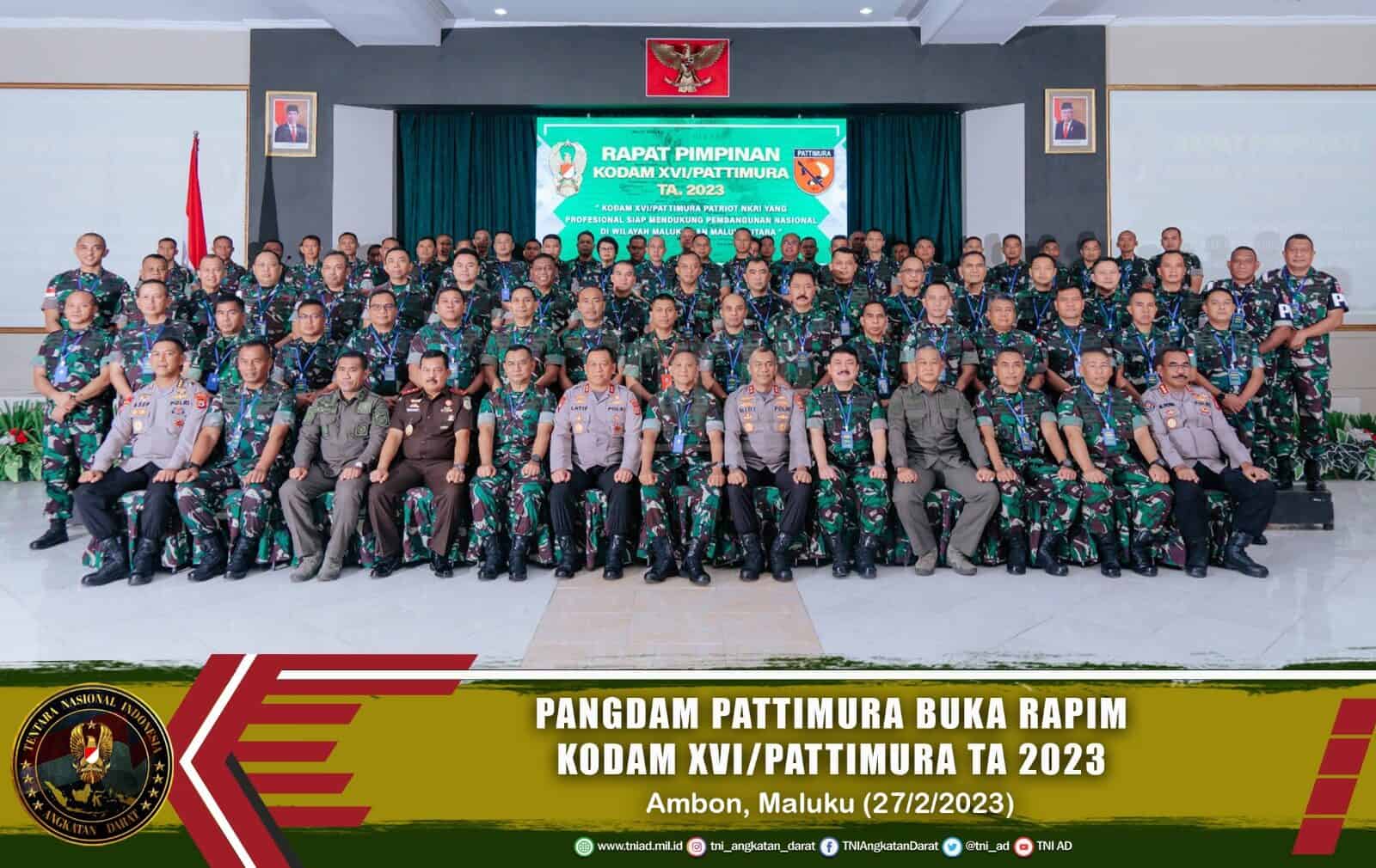 Pangdam Pattimura Buka Rapim Kodam XVI/Pattimura TA 2023