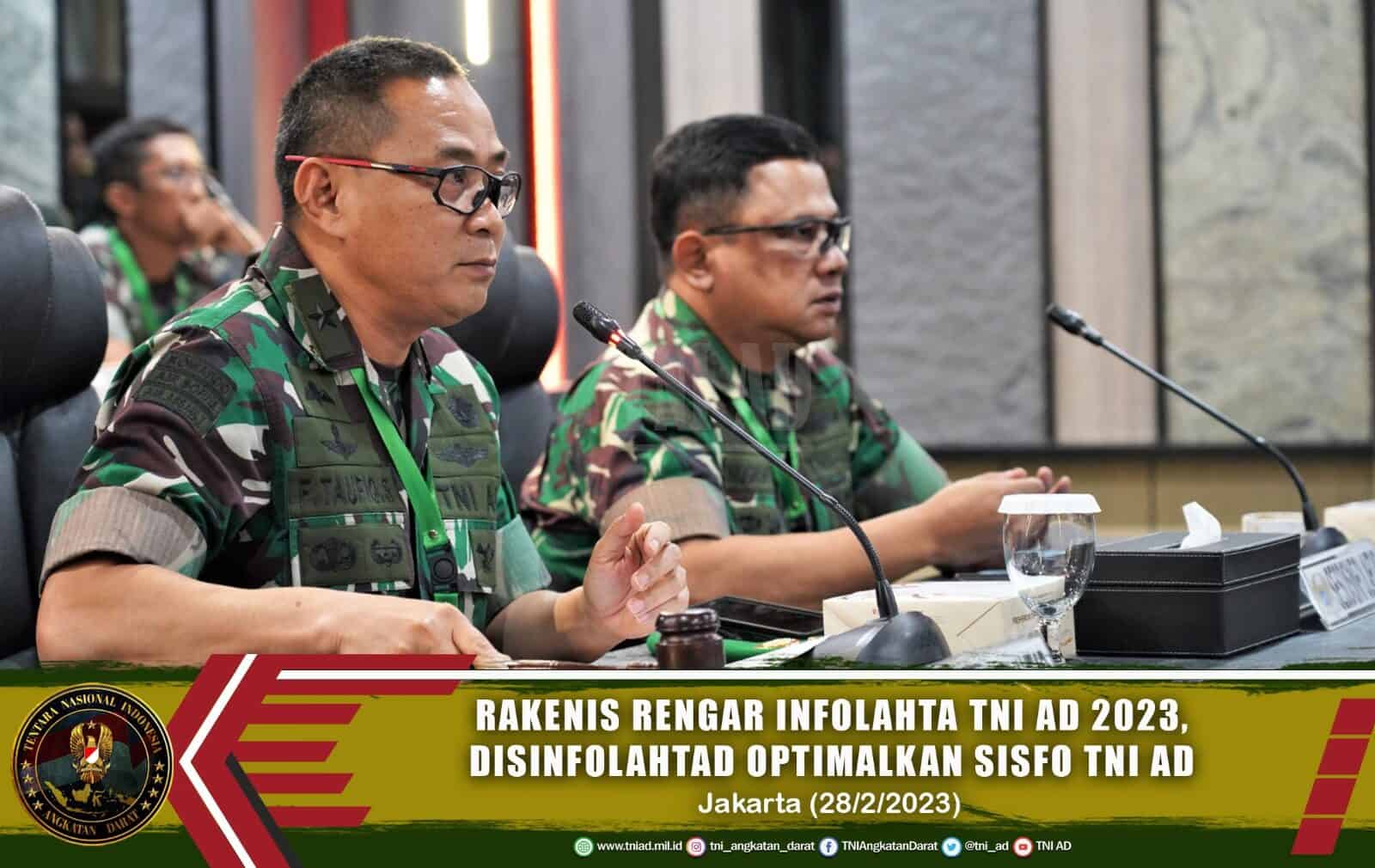 Rakernis Infolahta TNI AD TA 2023, Disinfolahtad Optimalkan Grand Design Sisfo TNI AD