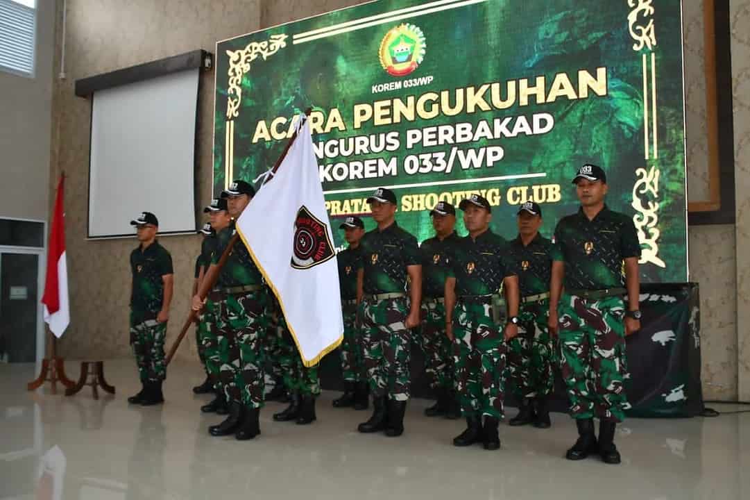 Danrem 033/WP Kukuhkan Pengurus Perbakad Wira Pratama Shooting Club