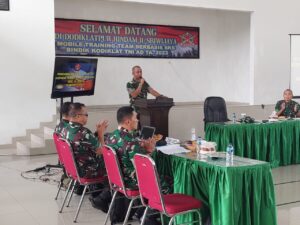 Pembekalan Dankodiklatad Pada Pembukaan Kegiatan Mobile Training Team Berbasis SKS di Rindam II/Sriwijaya