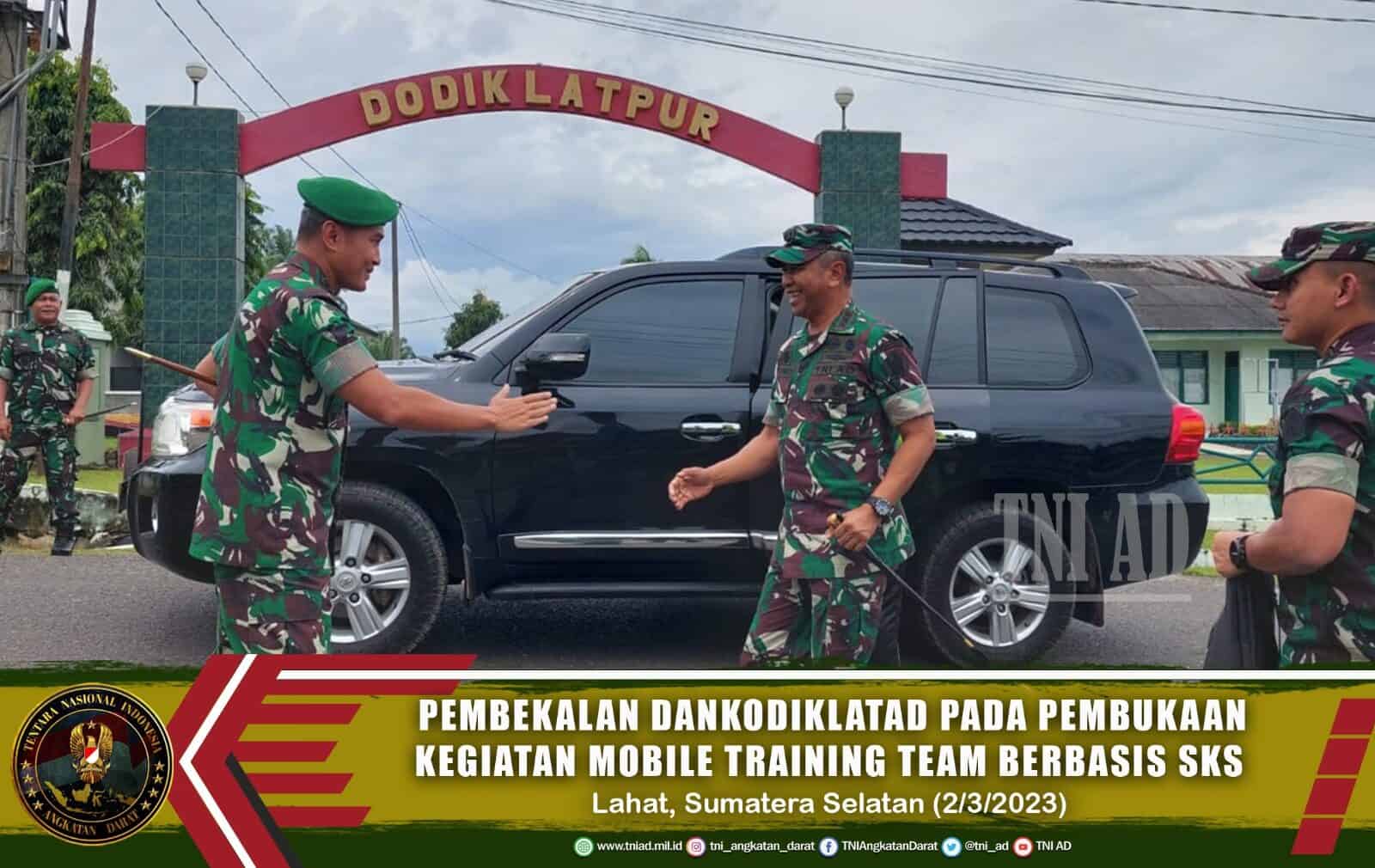 Pembekalan Dankodiklatad Pada Pembukaan Kegiatan Mobile Training Team Berbasis SKS di Rindam II/Sriwijaya