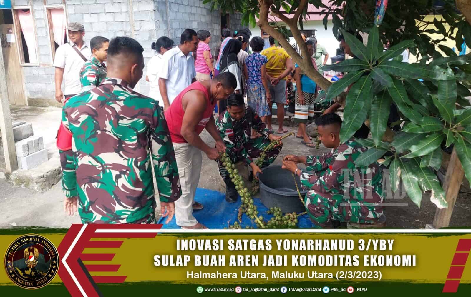 Inovasi Pos Salimuli Satgas Yonarhanud 3/Yby Sulap Aren Menjadi Komoditi Bernilai Ekonomi