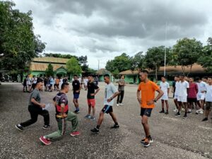 Kodim 1605/Belu Bina Fisik 266 Orang Calon Tamtama PK TNI AD Tahun 2023
