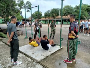 Kodim 1605/Belu Bina Fisik 266 Orang Calon Tamtama PK TNI AD Tahun 2023