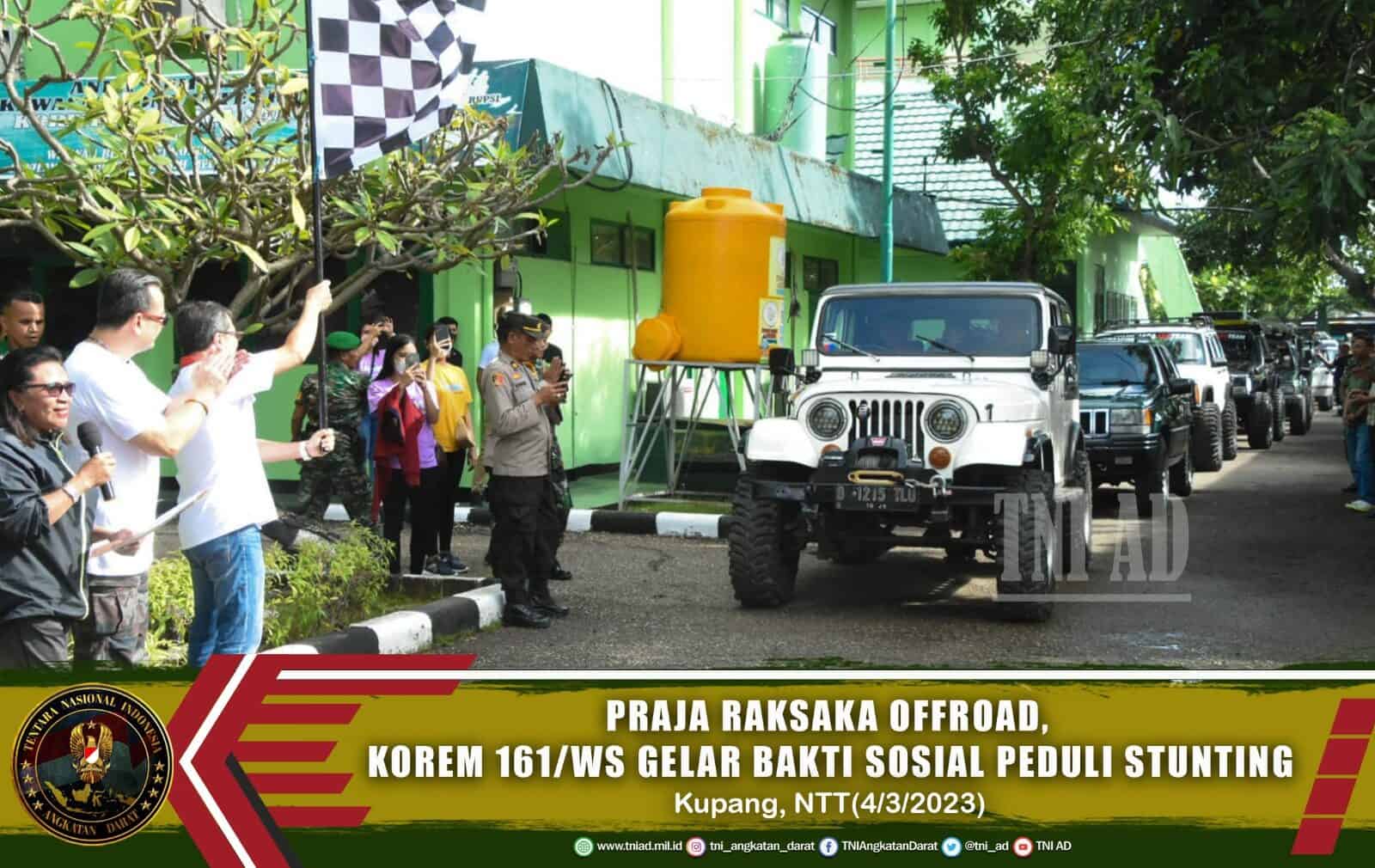 Praja Raksaka Offroad, Korem 161/WS Gelar Bakti Sosial Peduli Stunting