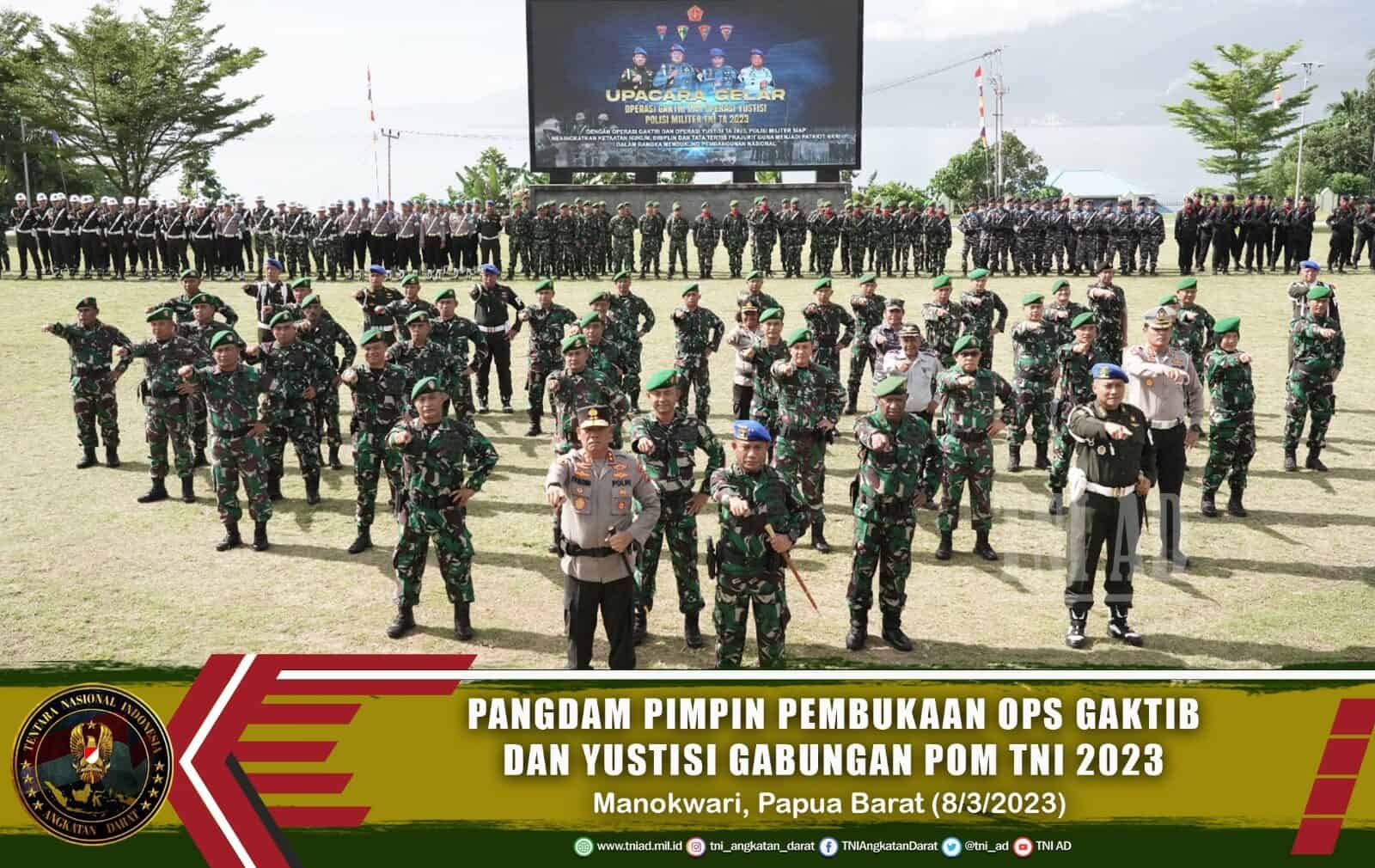 Pangdam Pimpin Pembukaan Ops Gaktib dan Yustisi Gabungan POM TNI 2023