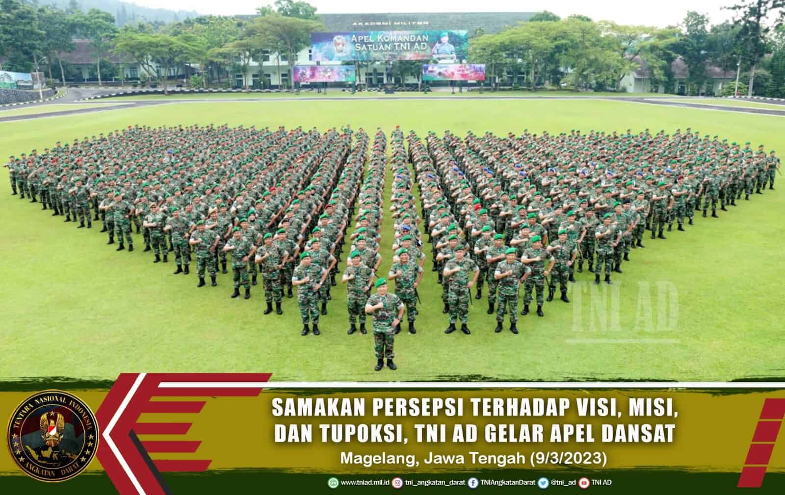 Samakan Persepsi Terhadap Visi, Misi, dan Tupoksi, TNI AD Gelar Apel Dansat