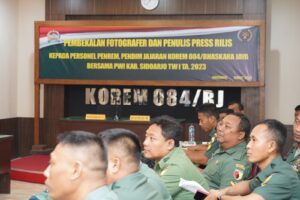 Bersama PWI Sidoarjo, Korem 084/ Bhaskara Jaya Gelar Pelatihan Jurnalistik