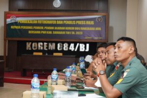 Bersama PWI Sidoarjo, Korem 084/ Bhaskara Jaya Gelar Pelatihan Jurnalistik