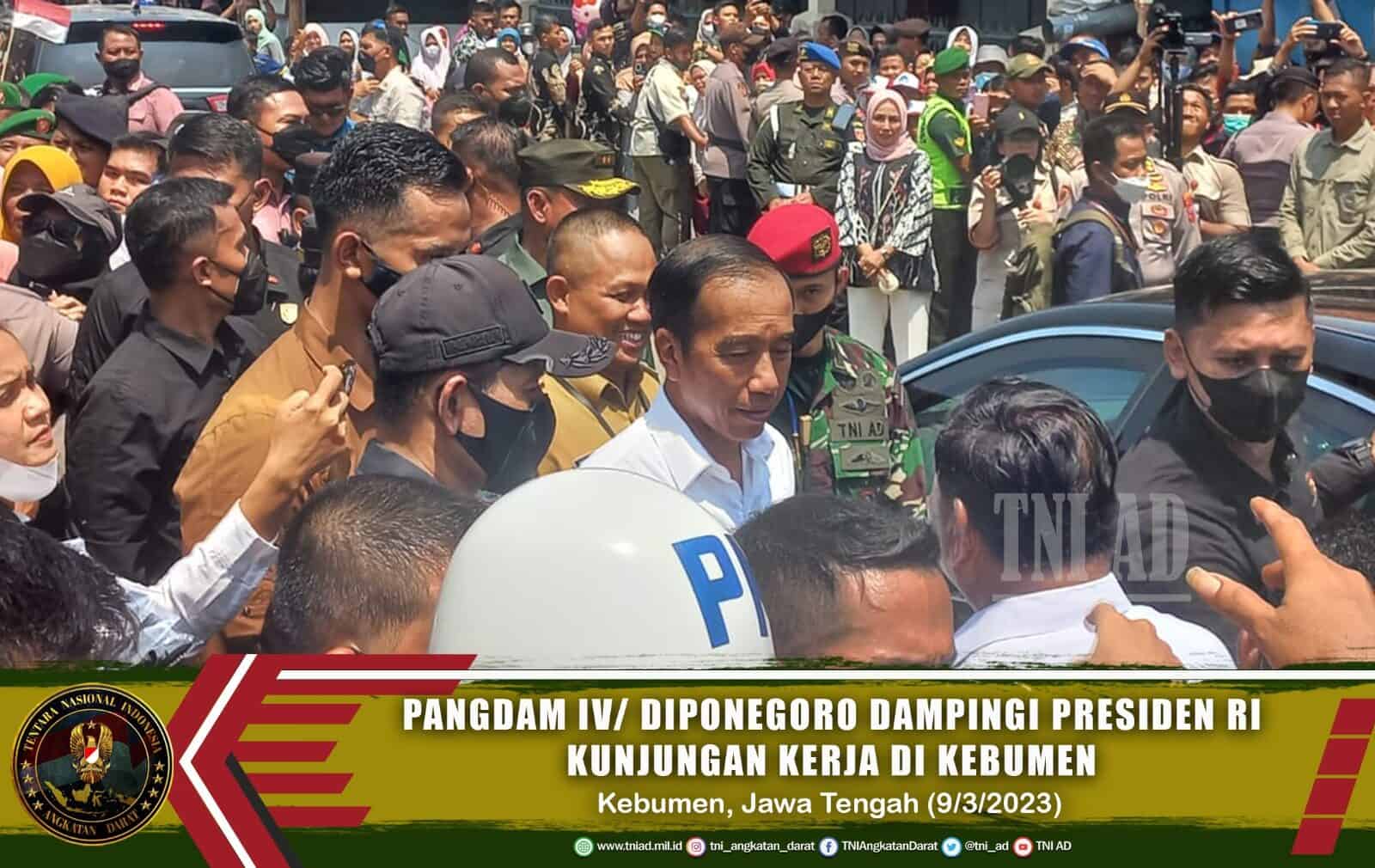 Pangdam IV/Diponegoro Dampingi Presiden RI Kunjungan Kerja di Kebumen