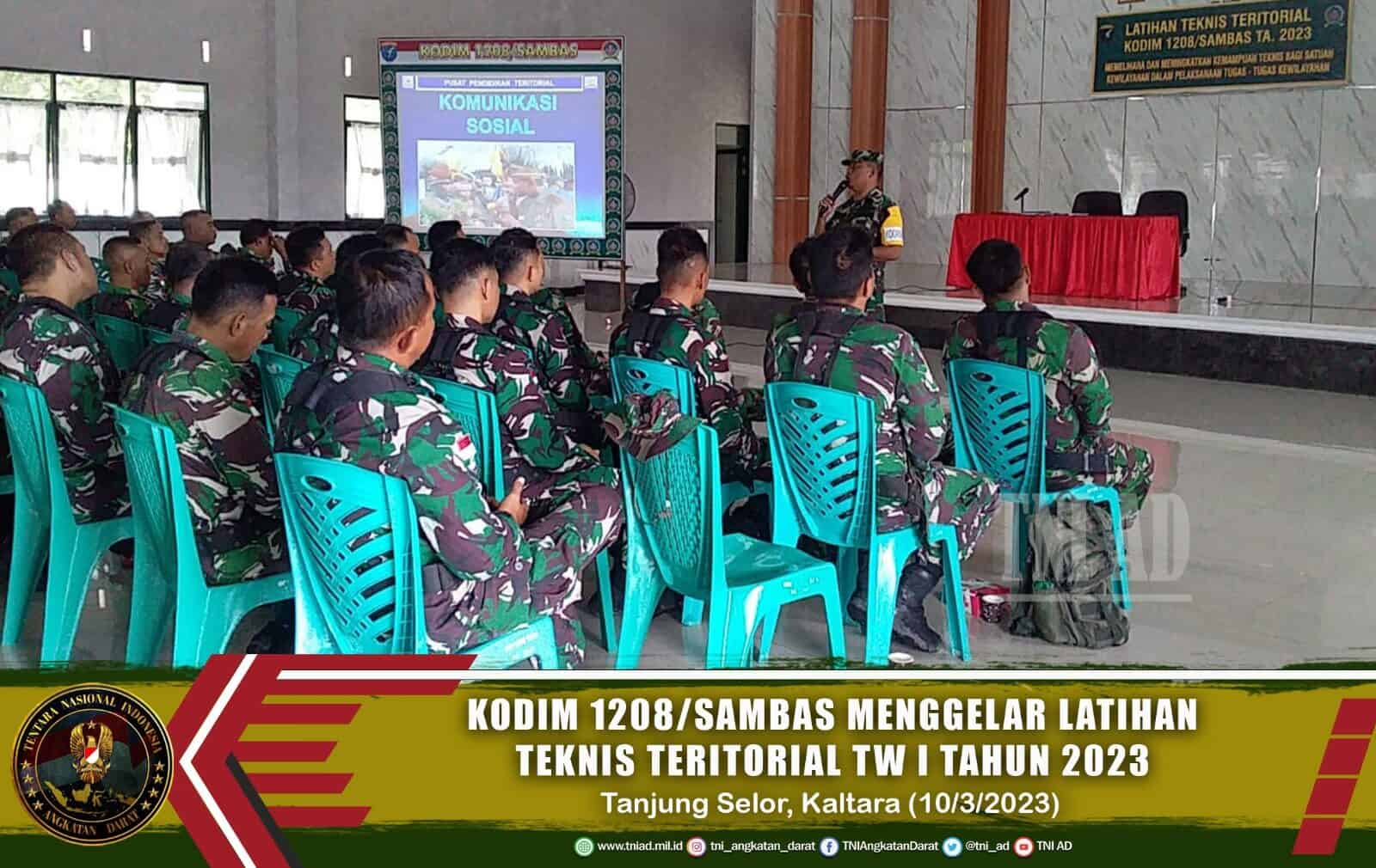 Kodim 1208/Sambas Menggelar Latihan Teknis Teritorial TW I Tahun 2023