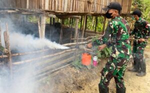 Komitmen Satgas Yonif 143/TWEJ Berantas Malaria Di Perbatasan RI PNG