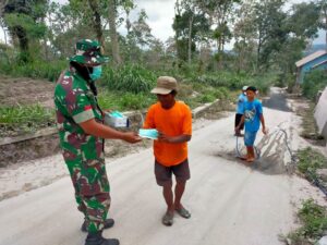 Hujan Abu Tebal, Kodim 0705/ Magelang Bergerak Cepat Atasi Kesulitan Warga