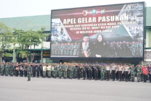 Jelang Kehadiran RI 2 di Wilayahnya, Korem 084/BJ Laksanakan Apel Gelar Pasukan