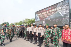 Jelang Kehadiran RI 2 di Wilayahnya, Korem 084/BJ Laksanakan Apel Gelar Pasukan