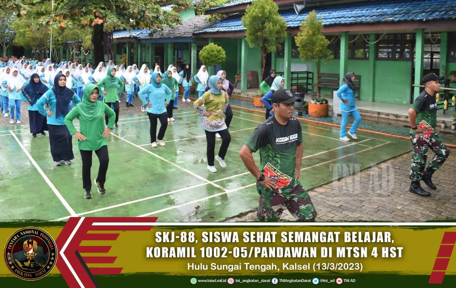 SKJ-88, Siswa Sehat Semangat Belajar, Koramil 1002-05/Pandawan di MTsN 4 HST