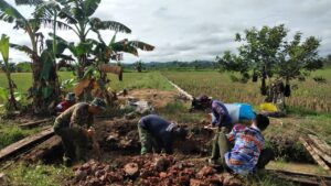 Program Karbak Kodim Kukar di Tenggarong Seberang Kejar Akses Pendukung Pertanian