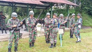 Tingkatkan Profesionalisme, Kodim 1002/HST Latihan Menembak Senapan