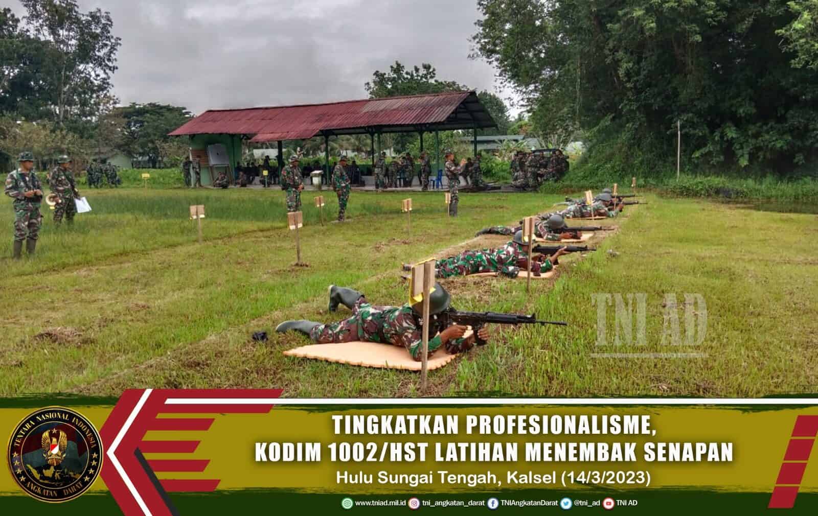 Tingkatkan Profesionalisme, Kodim 1002/HST Latihan Menembak Senapan