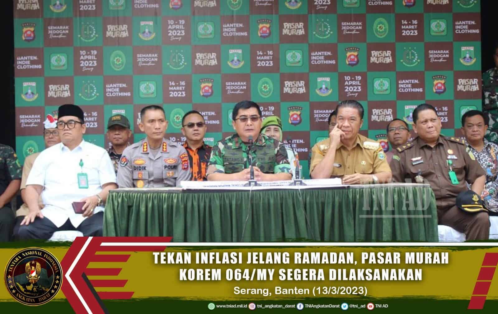 Tekan Inflasi Jelang Ramadan, Pasar Murah Korem 064/MY Segera Dilaksanakan