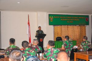 Asops Kasdam XVI/Pattimura Pimpin Rakernis Bidang Operasi TA 2023