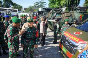 Korem 162/WB Gelar Apel Gelar Pasukan Persiapan Kedatangan Wakil Presiden RI