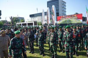 Korem 162/WB Gelar Apel Gelar Pasukan Persiapan Kedatangan Wakil Presiden RI