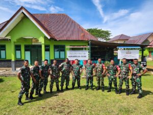 Kunker Perdana, Danrem 152/Baabullah ke Koramil Paling Timur Berbatasan Provinsi Papua Barat, Tekankan Ketahanan Pangan