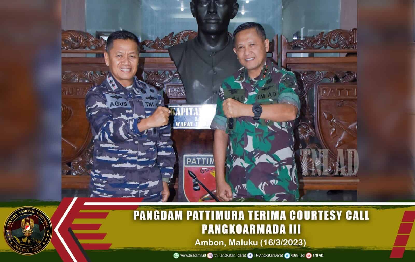 Pangdam Pattimura Terima Courtesy Call Pangkoarmada III