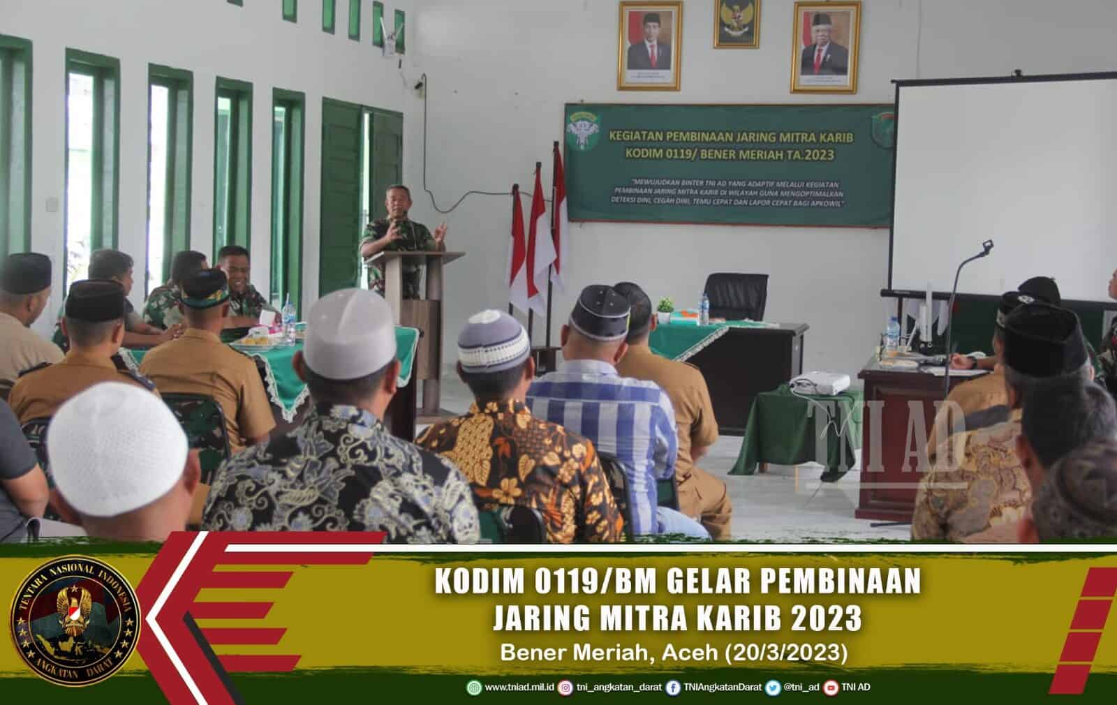 Kodim 0119/BM Gelar Pembinaan Jaring Mitra Karib 2023