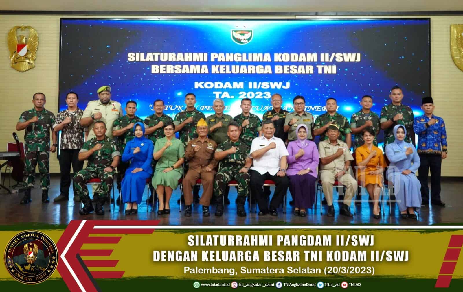 Silaturrahmi Pangdam II/Swj Dengan Keluarga Besar TNI Kodam II/Swj