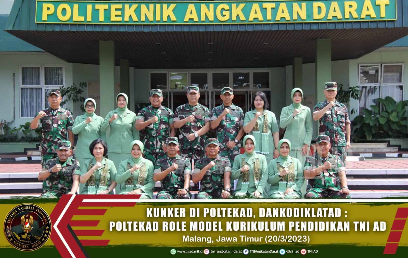 Kunjungi Poltekad, Dankodiklatad : Poltekad Role Model Kurikulum Pendidikan TNI AD