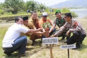 Antisipasi Bencana Alam Kodim 0108/Agara Bersama Forkopimcam Laksanakan Penghijauan