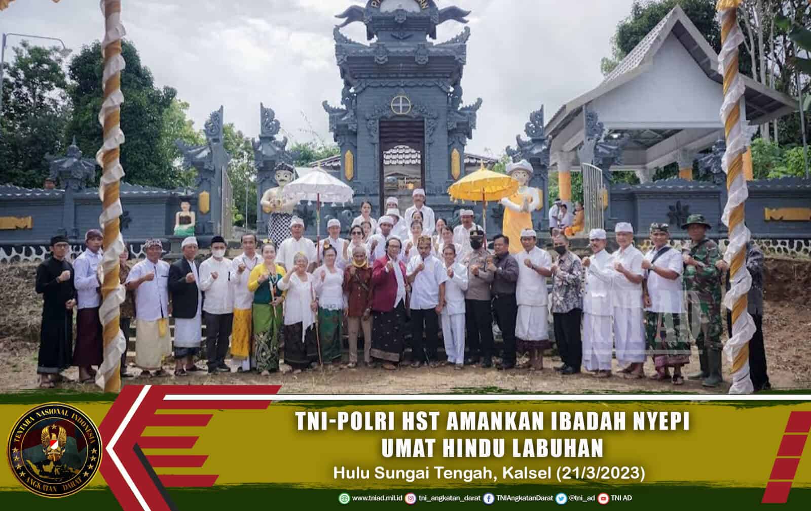 TNI-POLRI HST Amankan Ibadah Nyepi Umat Hindu Labuhan