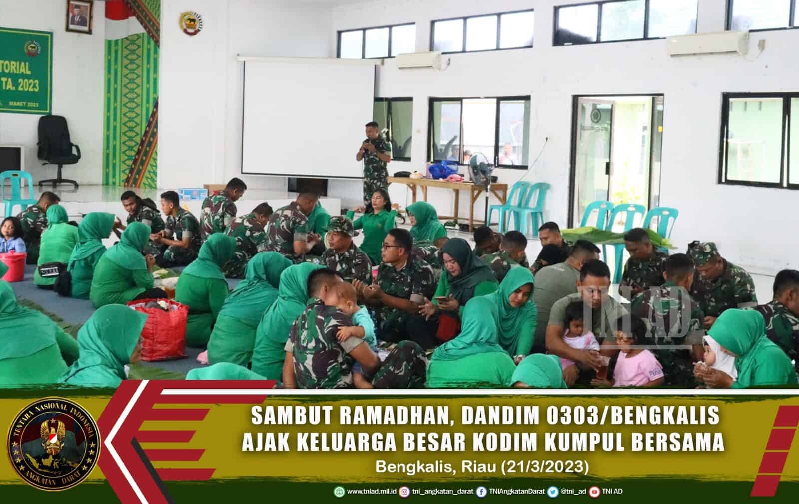 Sambut Ramadhan 1444 H, Dandim Bengkalis Ajak Keluarga Besar Kodim 0303 Kumpul Bersama