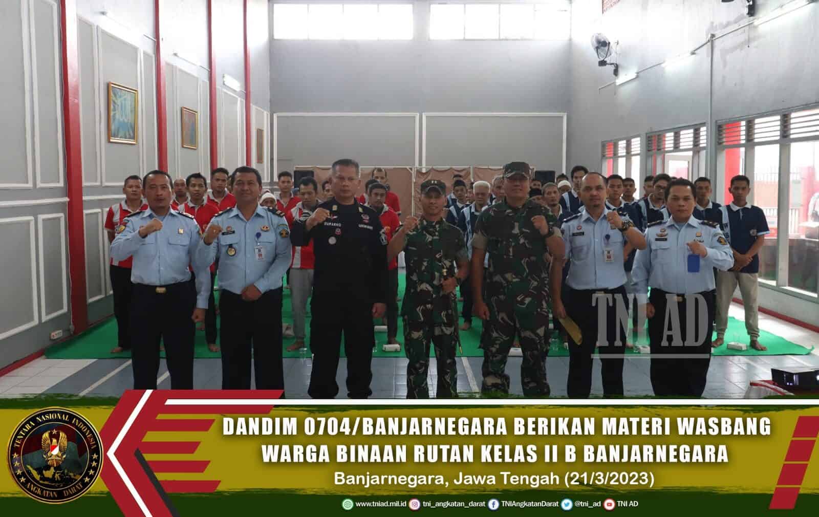 Dandim 0704/Banjarnegara Berikan Wawasan Kebangsaan Kepada Warga Binaan Rutan Kelas II B Banjarnegara