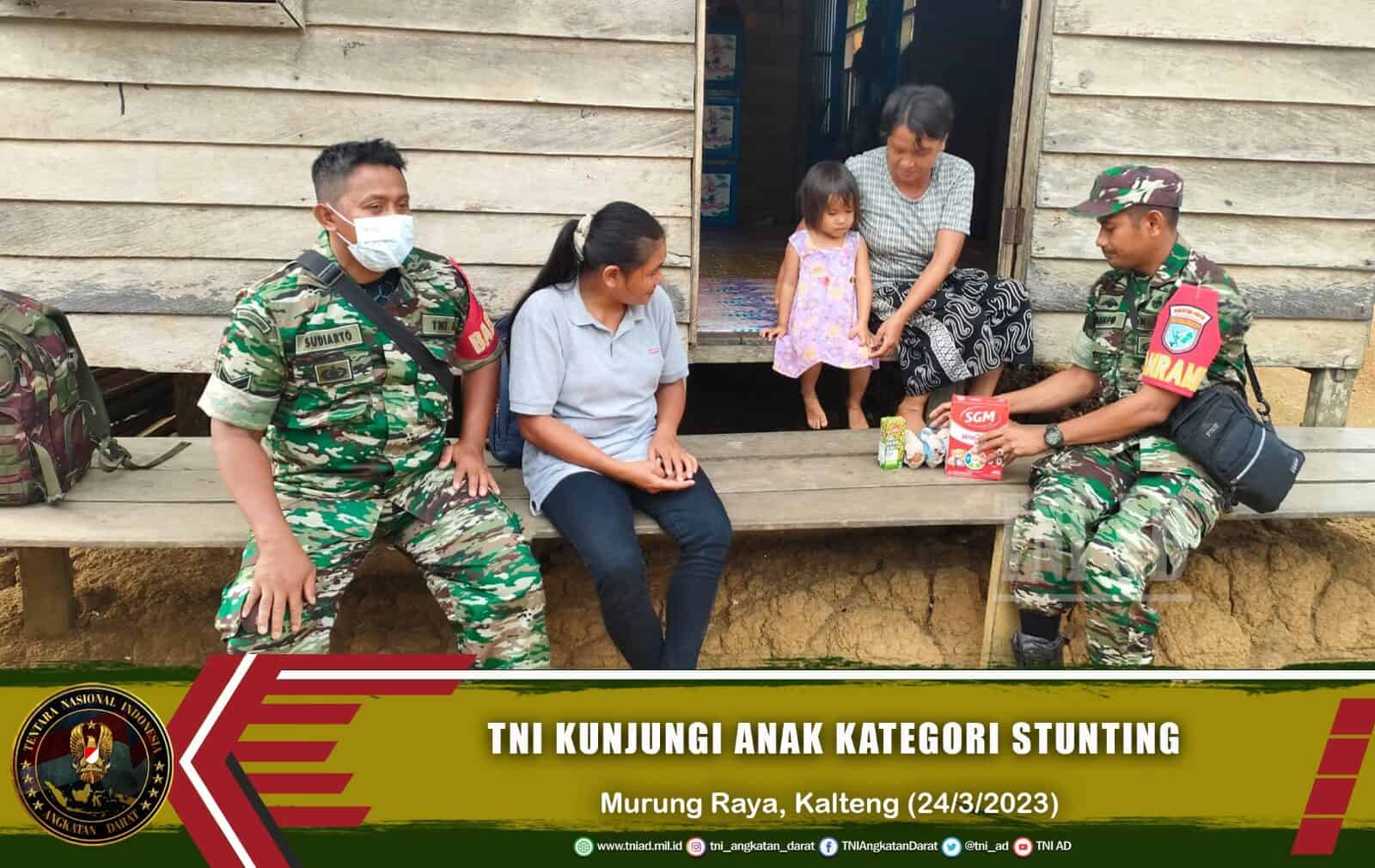 Jumat Berkah, TNI Kunjungi Anak Kategori Stunting